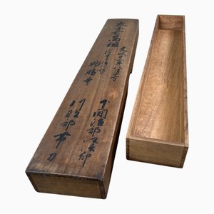 Antique Wooden Calligraphy Storage Box, 1825