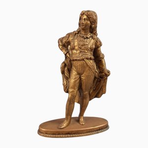 Statue Vintage Prince Swordsman en Bronze, France, 1950s