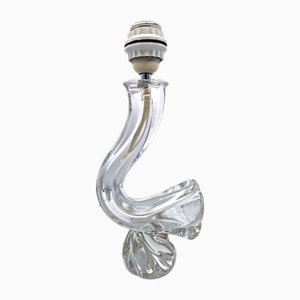 Lampe de Bureau Cygne en Cristal de Daum, France, 1960s