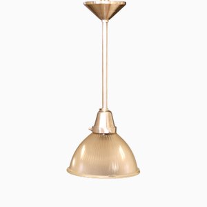 Lámpara colgante francesa al estilo de Holophane, años 40