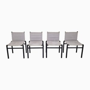 Mastro Esszimmerstühle von Afra & Tobia Scarpa für Molteni, 1980er, 4er Set