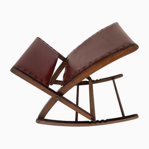 Folding Pouf with Adjustable Height, 1940s