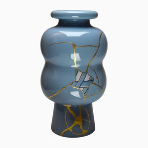 Jarrón Kintsugi en azul de Myriam Greff