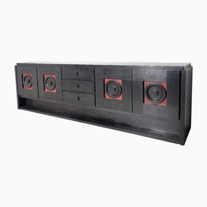 Vintage Brutalist Graphic Sideboard