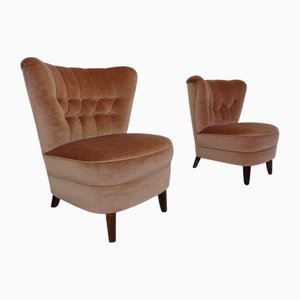 Mohair Sessel von Adolf Wrenger, 1940er, 2er Set