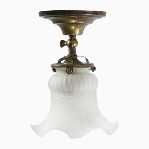 Französisches Glas Milchglas Wandmontage
