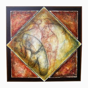 Pnina Granirer, Un Homme Et Une Femme, Peinture Sur Toile