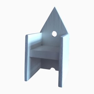 Miniature Vescovina Blanc Crème par Lanfranco Benvenuti pour Meccani Arredamenti, 1985