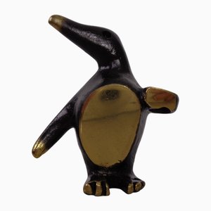 Pinguin Stifthalter aus Messing von Walter Bosse für Hertha Baller, 1950er
