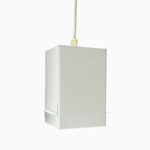Minimalistische Mid-Century Hängelampe aus kubischem Metall, 1960er