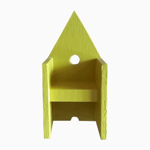 Miniature Lemon Yellow Chair by Lanfranco Benvenuti for Meccani Arredamenti, 1985