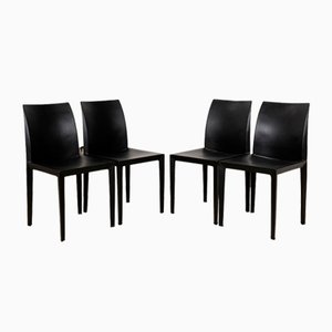 Poltrona Frau Leather Chairs, Set of 4