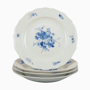 Vintage Dinner Plates in Porcelain from Meissen, 1920s, Set of 4