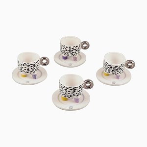 Tazze da caffè in terracotta, Francia, set di 8