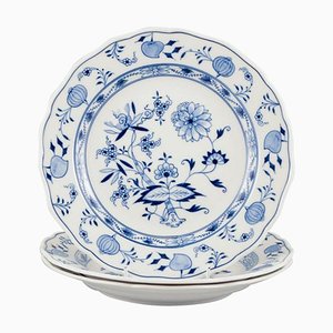Deep Dinner Plates from Meissen, 1890s, Set of 3