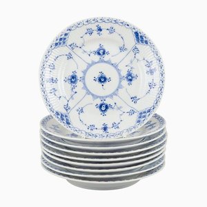 Assiettes à Gâteau en Porcelaine de Royal Copenhagen, 1930s, Set de 9