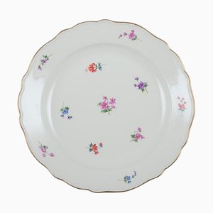 Large German Round Serving Platter from Meissen, 1920s
