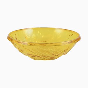 Large Italian Moon Bowl in Yellow Plastic by Mario Bellini for Kartell