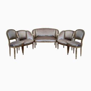 Louis Xvi Style Living Room Set, Set of 5