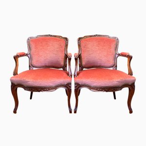 Set of Louis Xv Style Cabriolet Armchairs