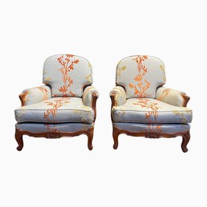 Fauteuils Bergère Style Louis Xv, Set de 2