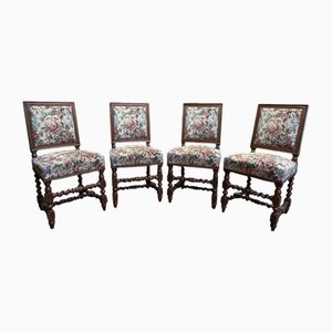 Louis XIII Oak Chairs, Set of 4