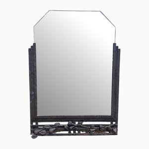Art Deco Mirror in Hammered Iron
