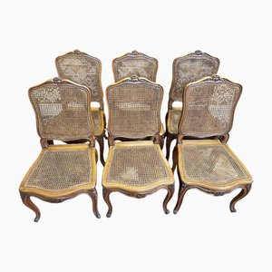Louis Xv Cannage Chairs, Set of 6