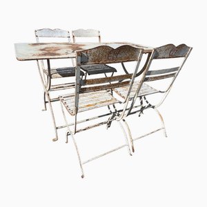 Mobili da giardino in ferro battuto, 1900