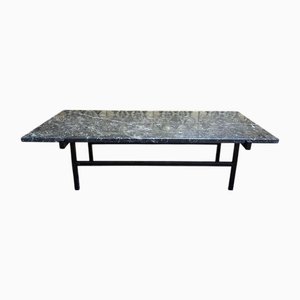 Iron and Marble Coffee Table, 1950s-1960s