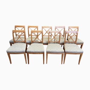 Louis XVI Directoire Style Chairs, Set of 9