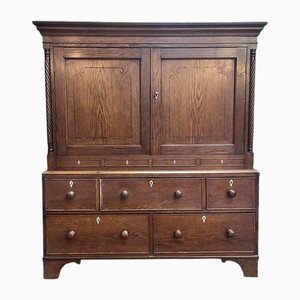 English Oak Craft Chest of Drawers