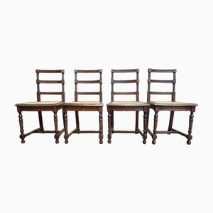 Louis XIII Style Cane Chairs, Set of 4