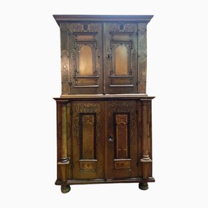 German 2-Body Buffet in Carved Wood