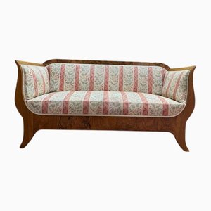 Sofá Charles X Bidermeier de madera nudosa
