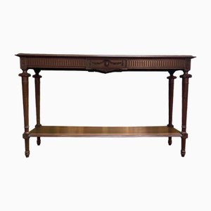 Large Louis XVI Style Walnut Console Table