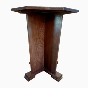 Art Deco Period Pedestal Table in Mahogany