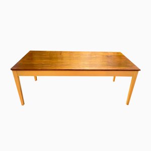 Farmhouse Dining Table with Golden Spindle Legs