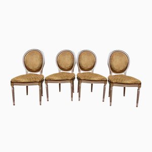 Louis XVI Style Medallion Chairs, Set of 4