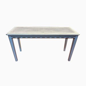 Painted Piano Bench in Cane