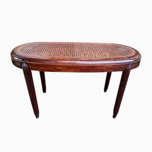 Art Deco Piano Bench in Cane