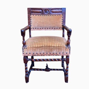 Louis XIII Wood Armchair