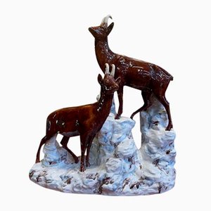 20th Century Porcelain Chamois Couple