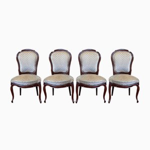 Sillas Louis Philippe de caoba. Juego de 2