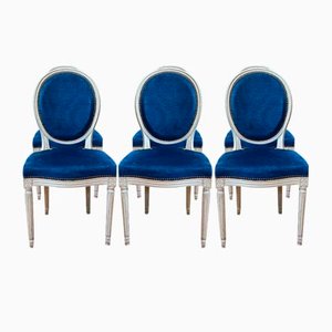 Louis XVI Medallion Chairs, Set of 6