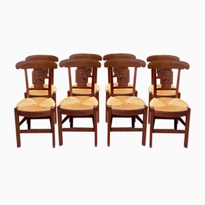Rustic Provençal Straw Chairs