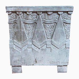 Großer Art Deco Zementtopf Cache