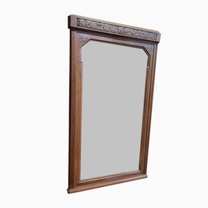 Art Deco Mirror in Carved Walnut
