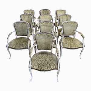 Louis XV Armchairs, Set of 10