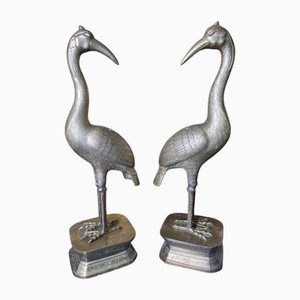 Herons Bronze Cranes, Set of 2